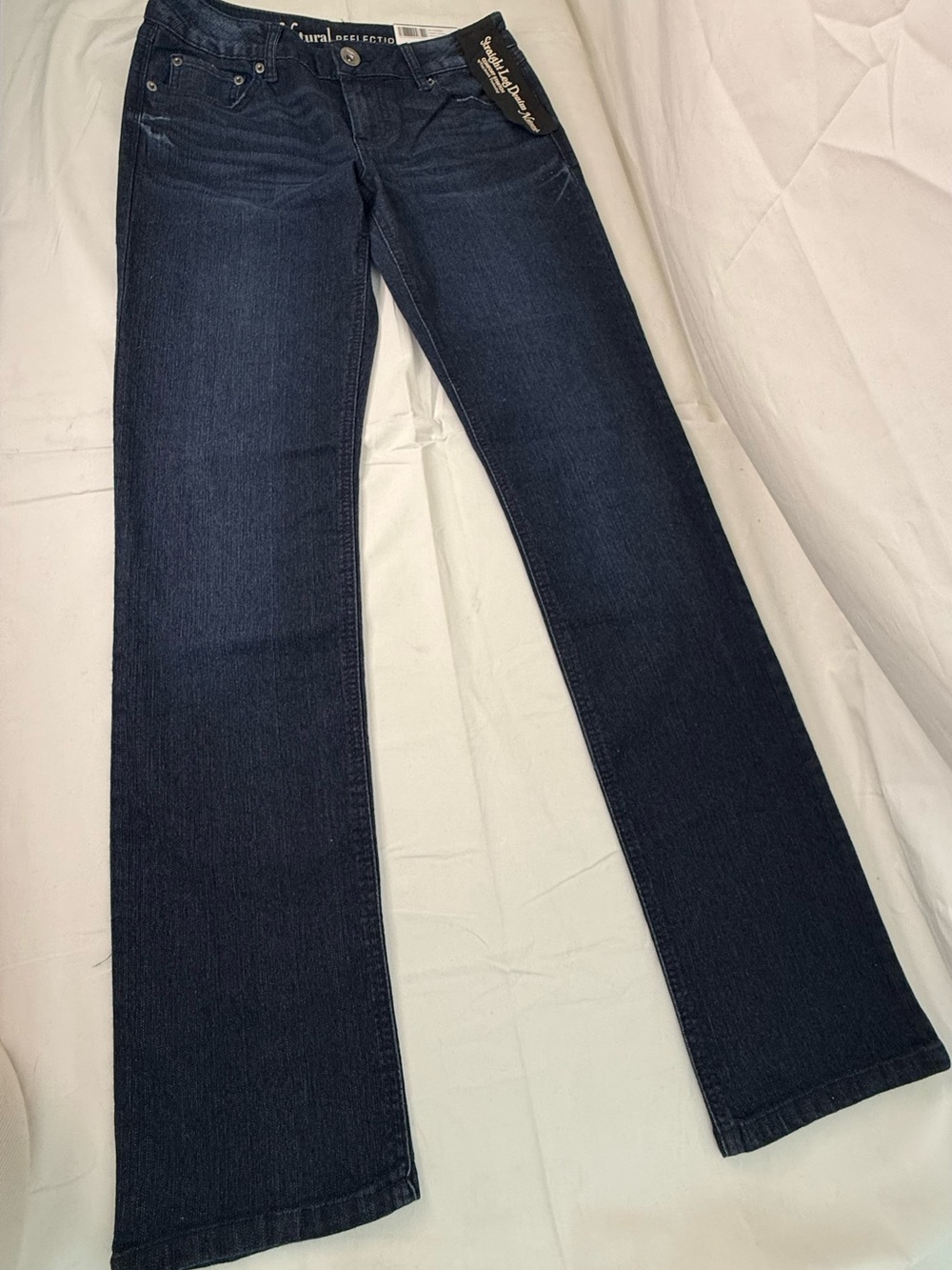 Natural Reflections Straight Dark Wash Stretch Denim 5-Pocket